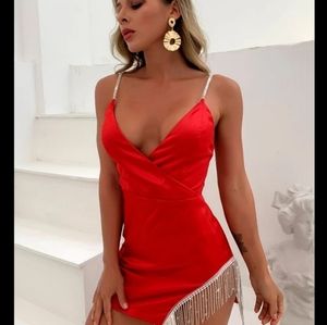 Rhinestone Fringe Dress